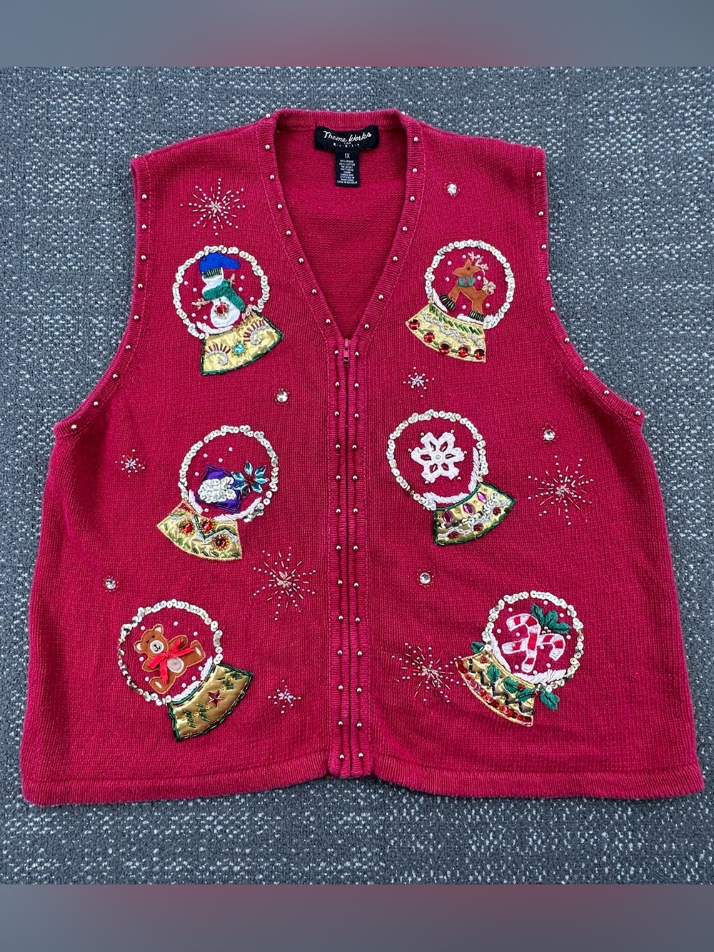 Theme Works by KIKIT Embellished Holiday Sweater Vest - Women’s